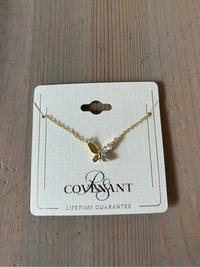 RS Covenant Gold ButterflyPendant Necklace - 16”